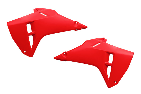 Radiator Covers red for Honda CRF 250 R - CRF 450 R - CRF 450 RWE - CRF 250 RX ENDURO - CRF 250 RX ENDURO SPECIAL - CRF 250 ...